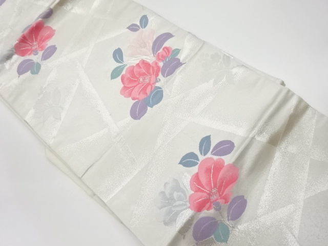 JAPANESE KIMONO / VINTAGE NAGOYA OBI / WOVEN CAMELLIA